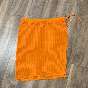 Orange Knit Coverup